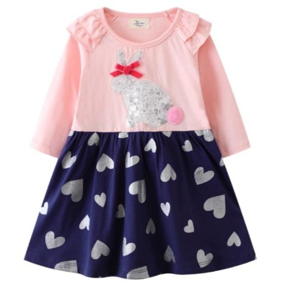 Plus Size Women Bunny Bear Bakery Cute Rabbit Lace Bow Cream Short Sleeve Dress